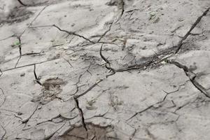 The ground has cracks in the top view for background photo