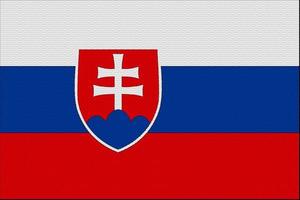 bandera de Eslovaquia en un texturizado antecedentes. concepto collage. foto