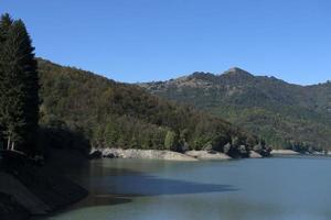 brugneto artificial lake dam liguria Italy panorama photo