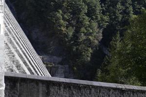 brugneto artificial lake dam liguria Italy panorama photo