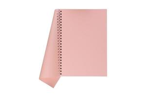 496 Pink notebook isolated on a transparent background photo