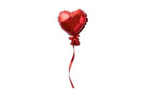 1470 Red heart balloon isolated on a transparent background photo