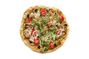 3238 Vegetable Pizza isolated on a transparent background photo