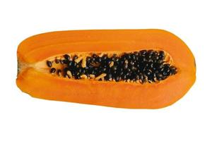 3579 Half papaya fruit isolated on a transparent background photo