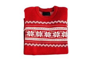 4995 Red christmas sweater isolated on a transparent background photo