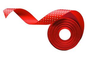 979 Red ribbon isolated on a transparent background photo