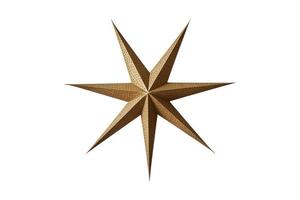 1032 Gold star isolated on a transparent background photo