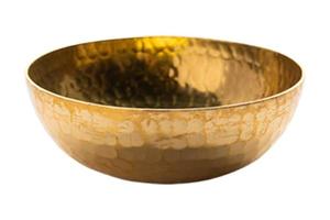 4863 Golden bowl tableware isolated on a transparent background photo