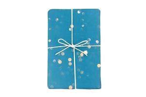 7110 Blue gift box isolated on a transparent background photo