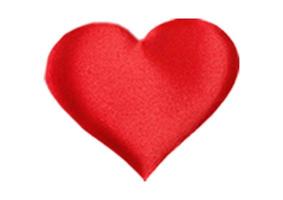 2348 Red decorative heart isolated on a transparent background photo