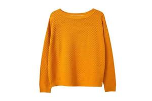 6191 Orange sweater isolated on a transparent background photo