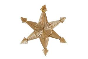 6759 Gold christmas star isolated on a transparent background photo