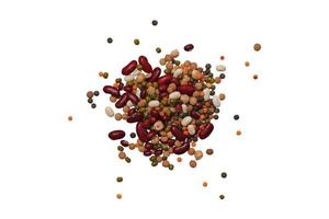 3078 Variety of beans isolated on a transparent background photo