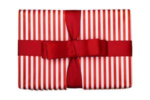 5106 Red gift box isolated on a transparent background photo