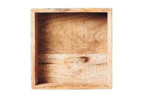 6909 Beige wooden box isolated on a transparent background photo