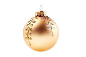 6764 Gold christmas ball isolated on a transparent background photo