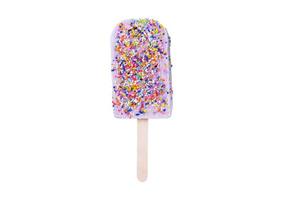 1981 Blackberry ice cream popsicle isolated on a transparent background photo