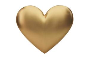 960 Golden heart decor isolated on a transparent background photo