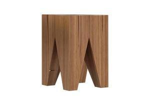 194 Brown wooden side table isolated on a transparent background photo