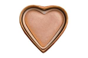 7560 Beige heart box isolated on a transparent background photo