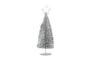 6960 Silver christmas tree isolated on a transparent background photo