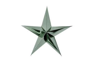 572 Green christmas star isolated on a transparent background photo