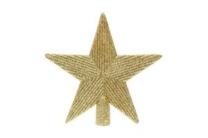 6754 Gold christmas star isolated on a transparent background photo