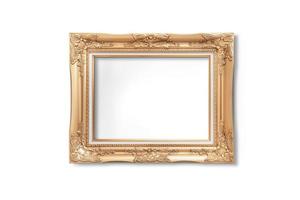 223 Golden picture frame isolated on a transparent background photo