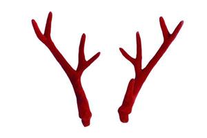 800 Red horns isolated on a transparent background photo