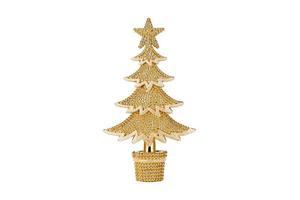 6769 Gold christmas tree isolated on a transparent background photo