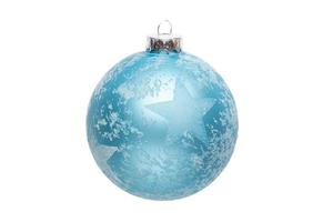 6961 Blue christmas ball isolated on a transparent background photo