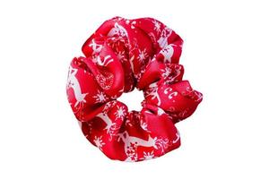 4826 Red scrunchies hair isolated on a transparent background photo