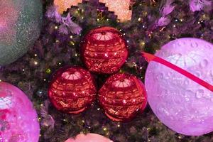 detalle de la decoración del árbol de navidad de París foto