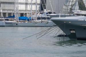 sailboat in genoa harbor photo