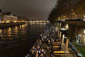 PARIS, FRANCE - NOVEMBER 20 2021 - Many people marching against women violence photo