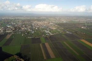 Amsterdam Harbor Channels roads Aerial view panorama photo