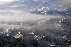 alps aerial view panorama landscape photo