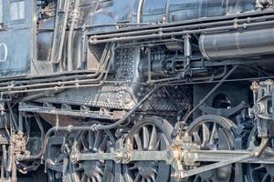 old steam engine iron train detail close up photo