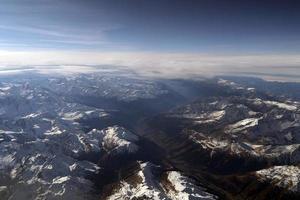 alps aerial view panorama landscape photo