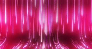 Abstract multicolored lines energy magical glowing falling on a curved abstract red background photo