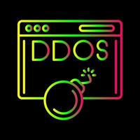 icono de vector de ataque ddos