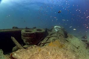 Ship Wreck in bali indonesia indian ocean photo