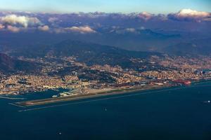 genoa italy harbor aerial view photo