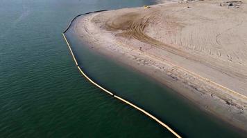 Aerial view reclamation land video