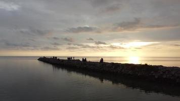 langzaam Actie richting lokaal genieten zonsondergang visie video