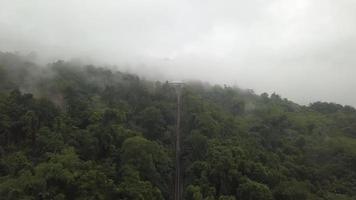 antenne visie spoorweg van kabelbaan auto penang heuvel video