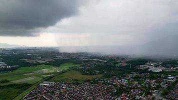 Aerial view raining at Alma video