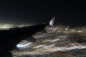 airport lights during landing photo