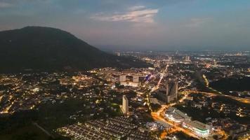 Aerial hyperlapse Bukit Mertajam town video