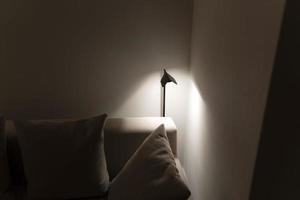 sofa couch corner with light photo